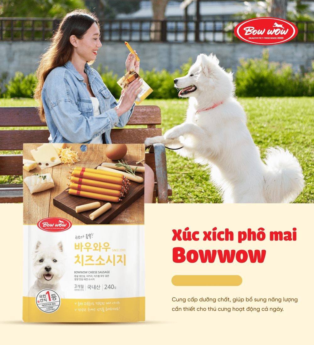 Xúc xích phô mai Bow Wow 240g