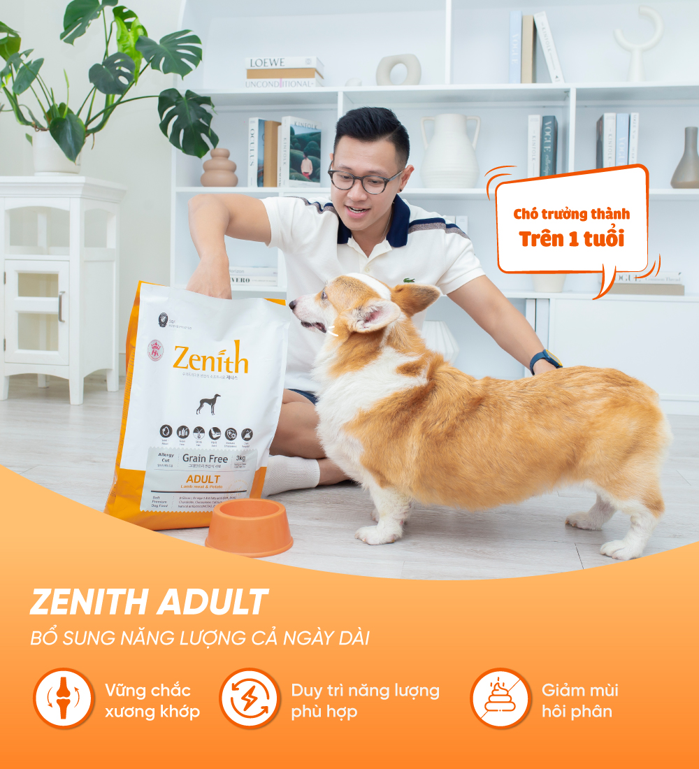 Thức ăn hạt mềm cho chó trưởng thành - Zenith Adult 1.2kg