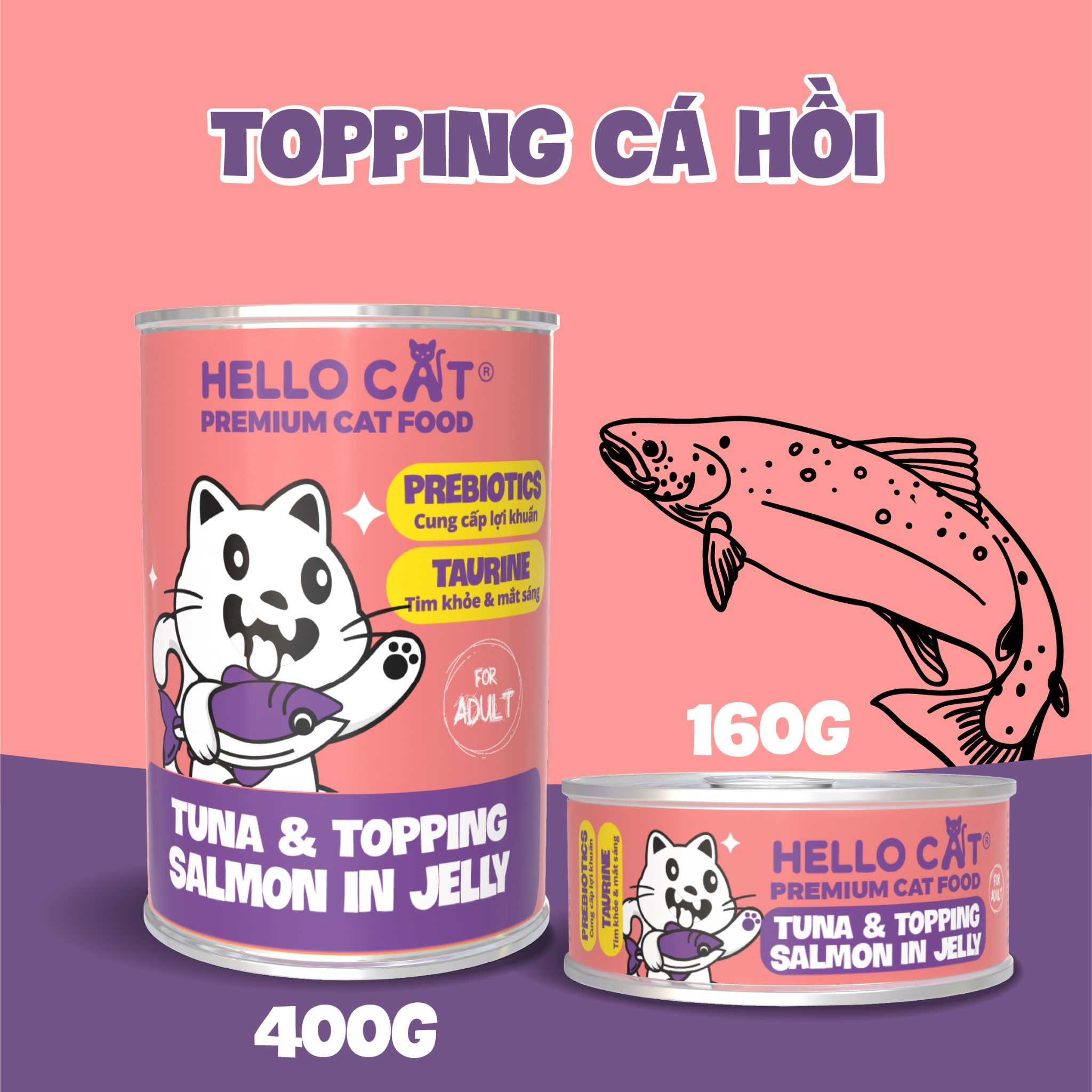 Pate cho mèo Hello Cat lon 400g