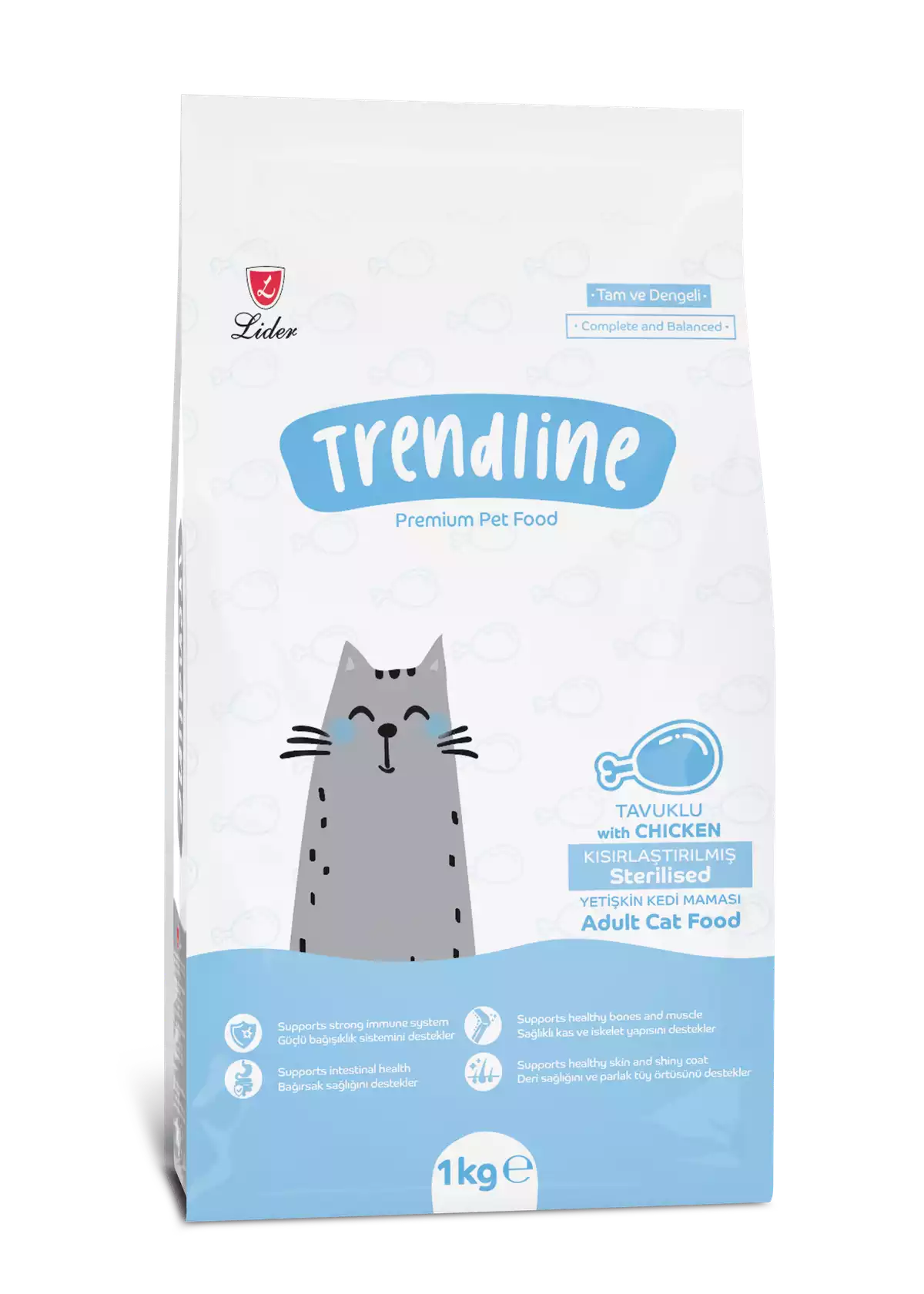 Thức ăn hạt cho mèo Triệt Sản TRENDLINE vị Thịt Gà 1kg