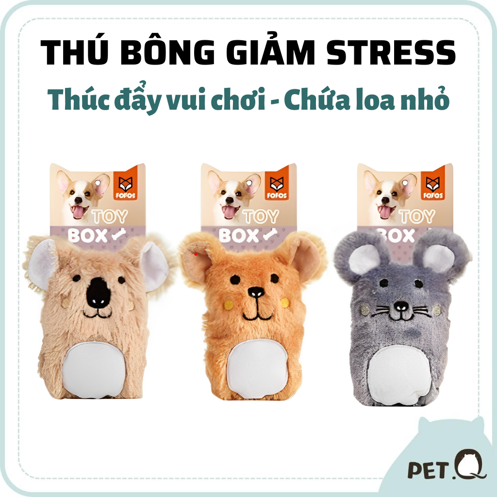 Đồ chơi thú bông cho chó hình con vật FOFOS