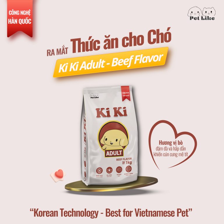 Thức Ăn Hạt KiKi Cho Chó Con (Vị Sữa) 1kg