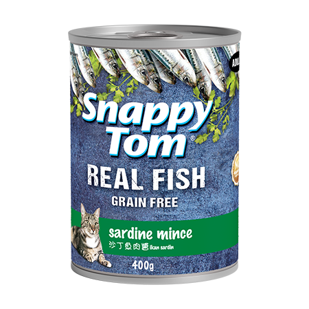 Pate cho mèo Snappy Tom vị Cá trích cắt miếng 400g