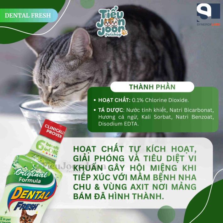 Dung Dịch Hết Hôi Miệng Cho Mèo 237ml [USA]