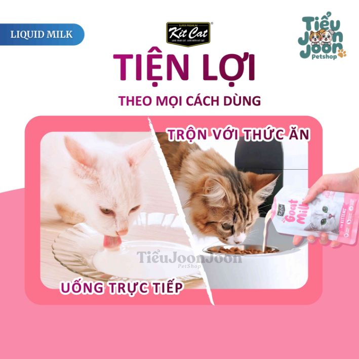 Sữa dê Kit Cat cho mèo con - Goat Milk For Kitten (6 gói)