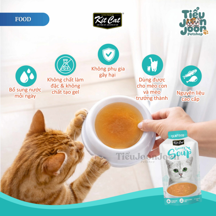 Súp Kit Cat cho mèo vị Hải Sản (6 gói)