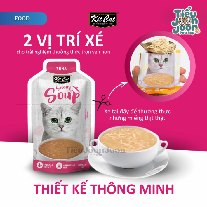 Súp Kit Cat cho mèo vị Cá Ngừ (6 gói)