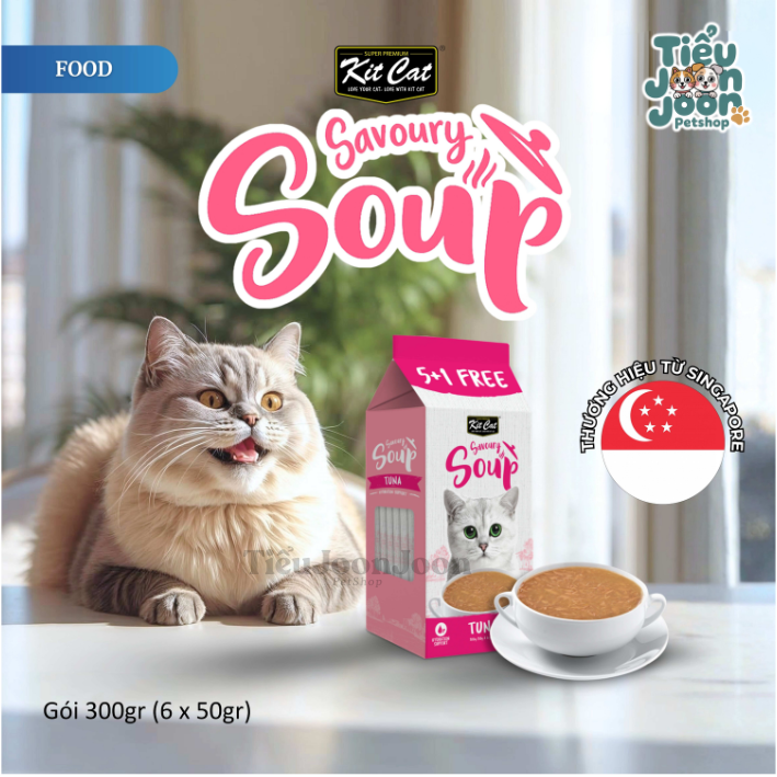 Súp Kit Cat cho mèo vị Cá Ngừ (6 gói)