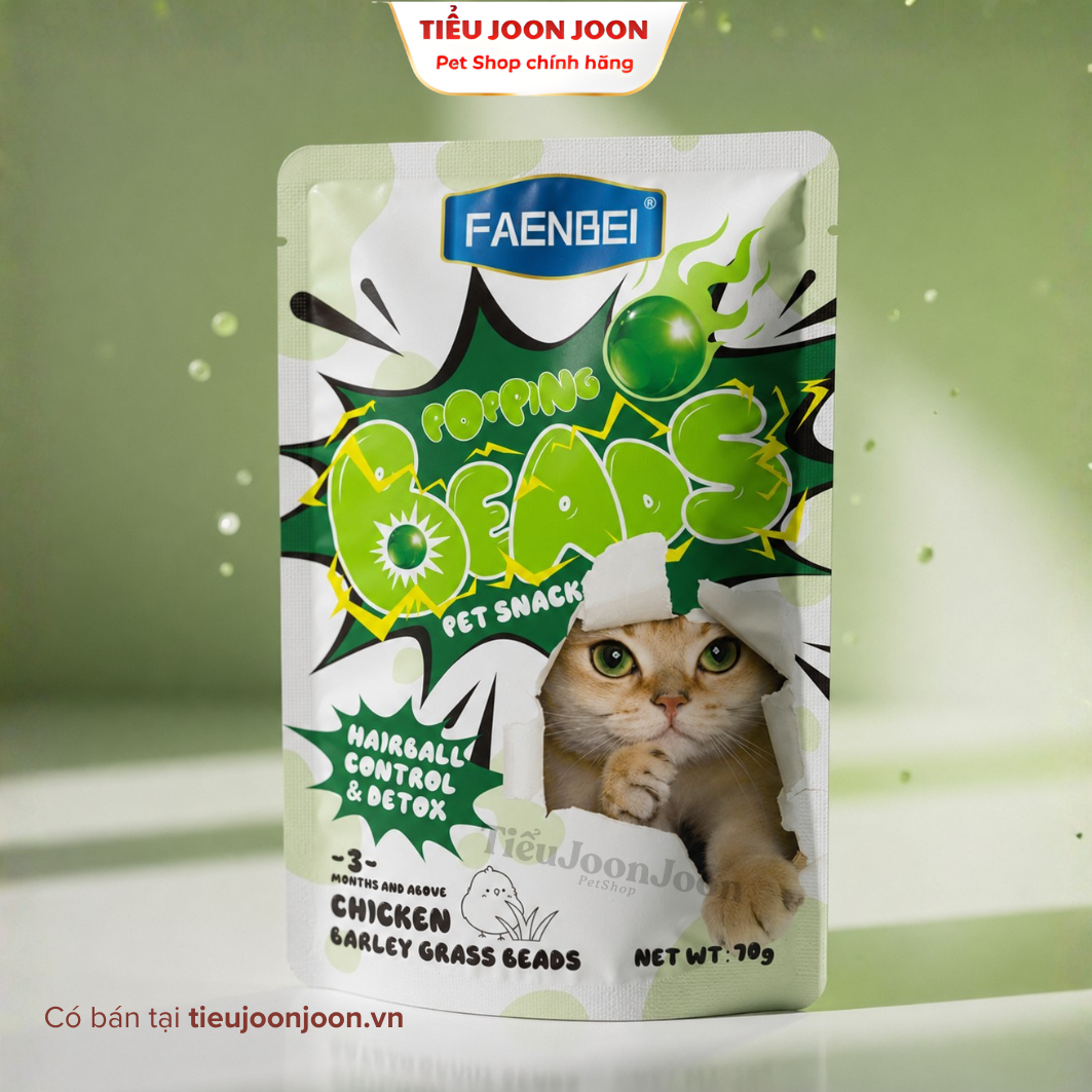 Pate Viên tinh thể chức năng cho mèo Faenbei (Giảm búi lông & Detox) 70g