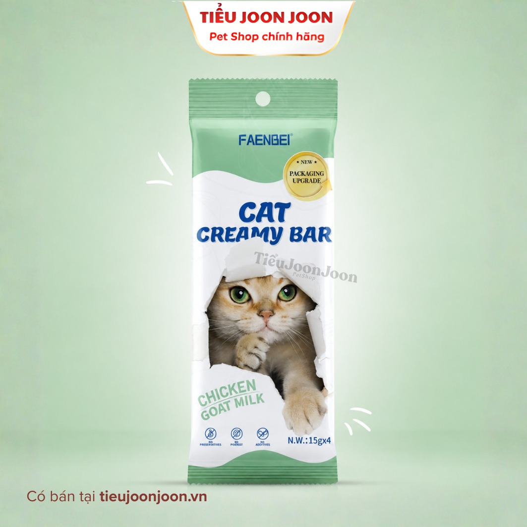 Súp thưởng Faenbei dòng kem - Vị Gà & Sữa dê 15g*4
