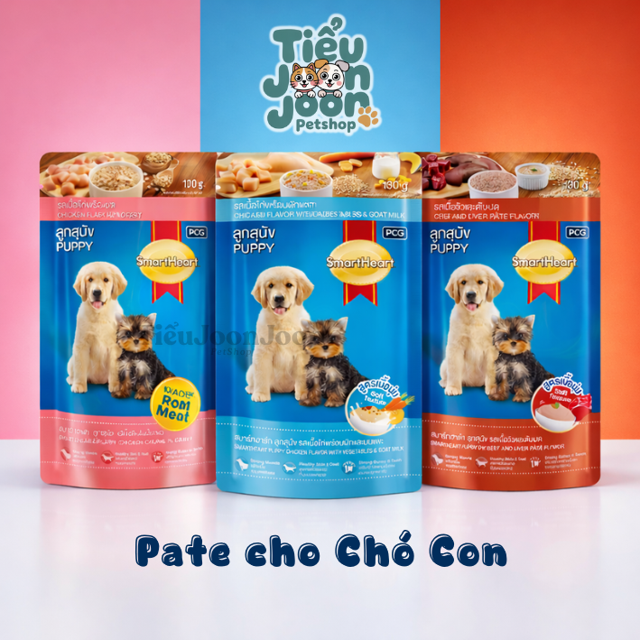 Pate cho chó con SmartHeart gói 130g