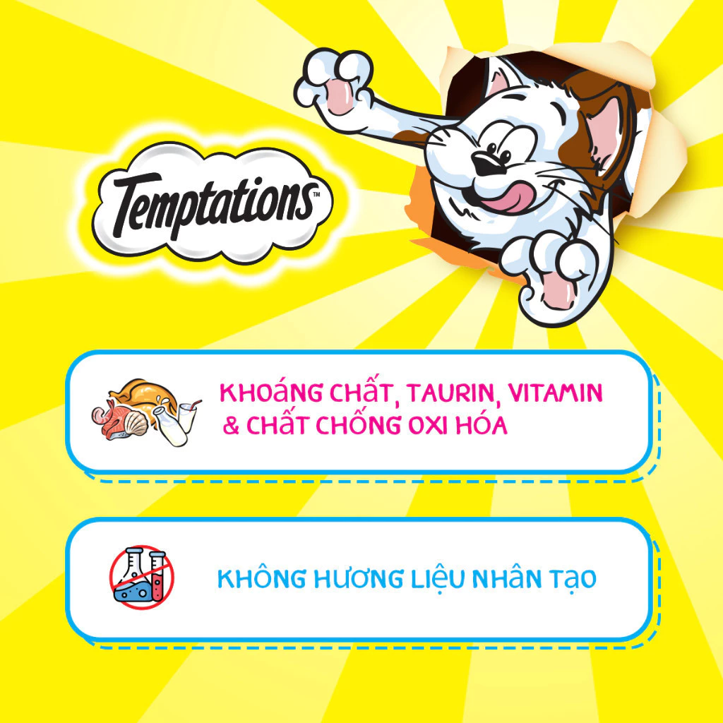 Bánh thưởng cho mèo Temptations Mixups 75g