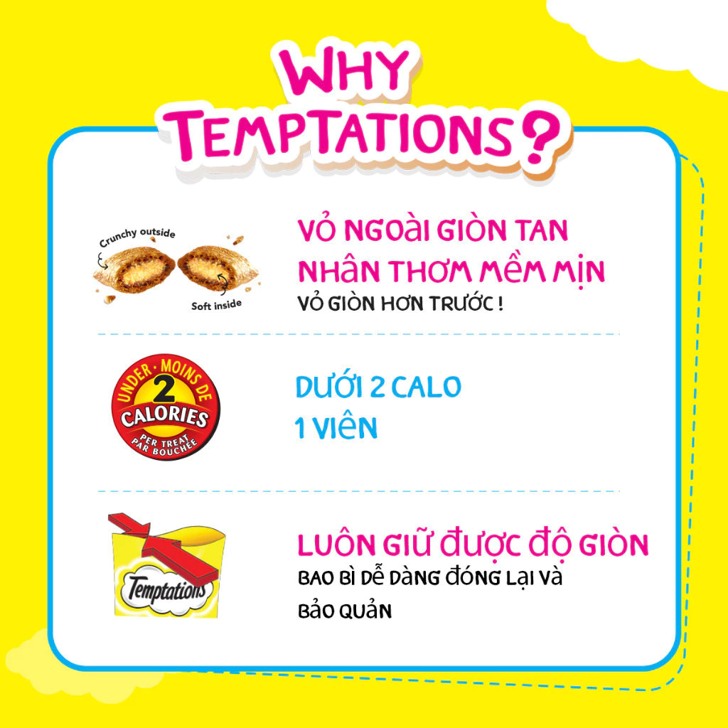 Bánh thưởng Temptations cho Mèo