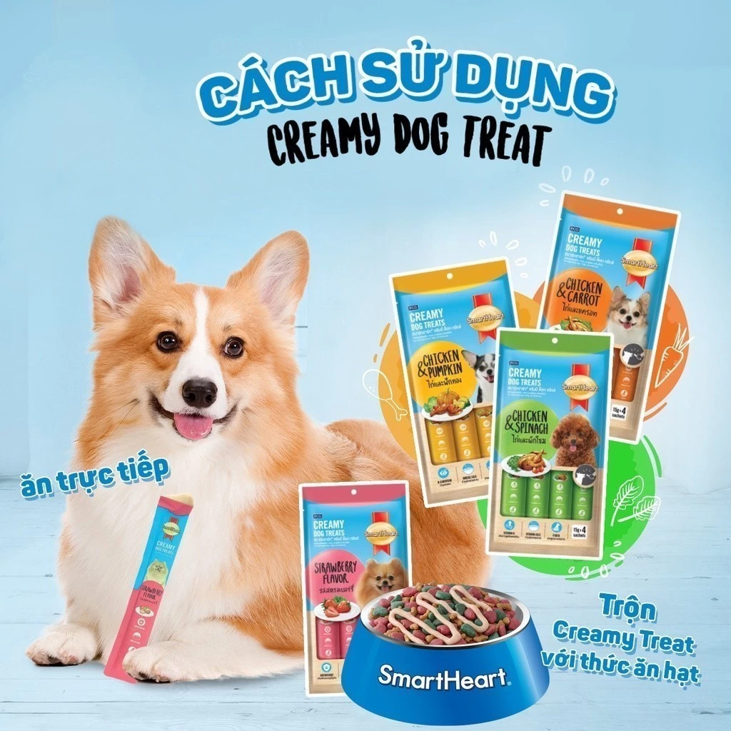Súp thưởng SmartHeart cho chó (4 vị)