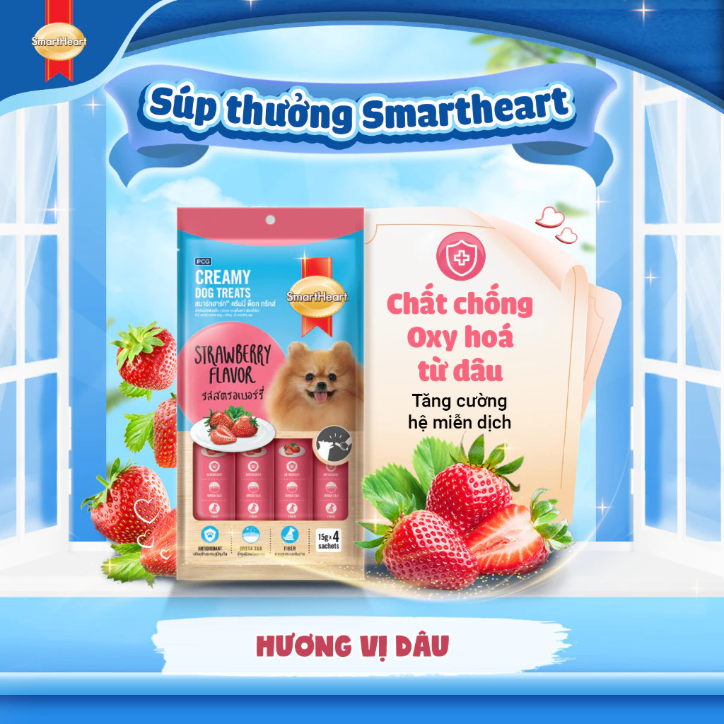 Súp thưởng SmartHeart cho chó (4 vị)
