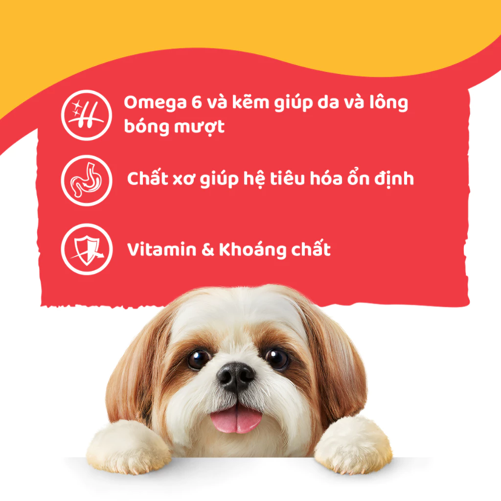 Pate cho chó lớn dạng sốt Pedigree - Bò nấu sốt 130g