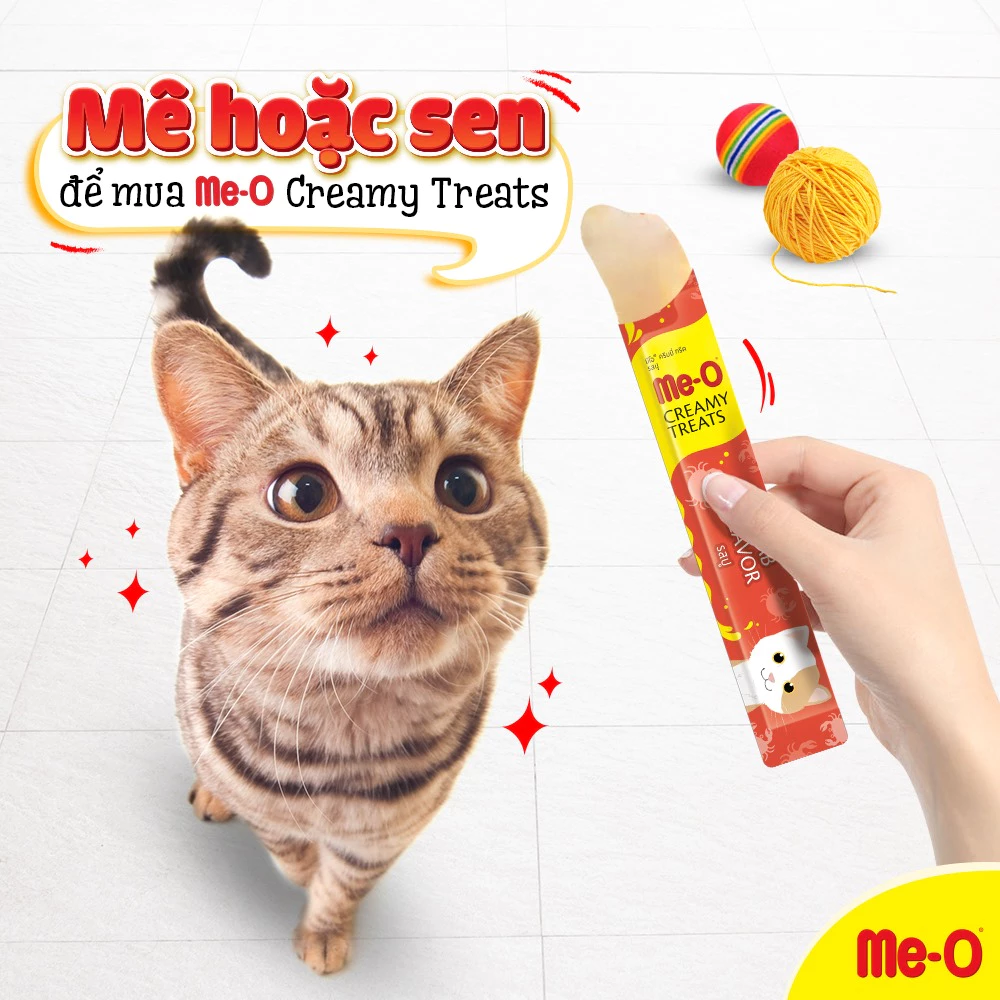 Súp thưởng mèo Me-O Creamy Treats Happy Time
