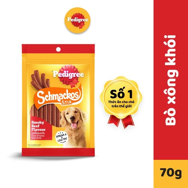 Bánh Thưởng Cho Chó Pedigree Schmackos Stix - Vị Bò Xông Khói