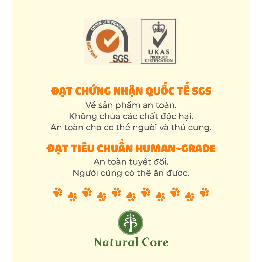 Thịt Ức Sấy Natural Core (Thịt Gà, Thịt Vịt)