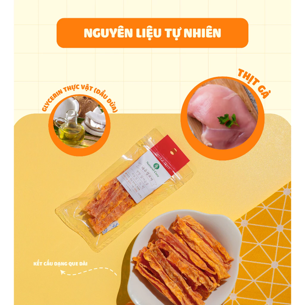 Thịt Ức Sấy Natural Core (Thịt Gà, Thịt Vịt)