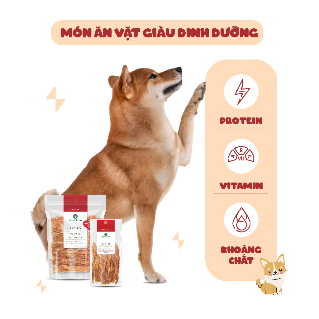 Thịt Ức Sấy Cứng Natural Core (Thịt Vịt, Thịt Gà)