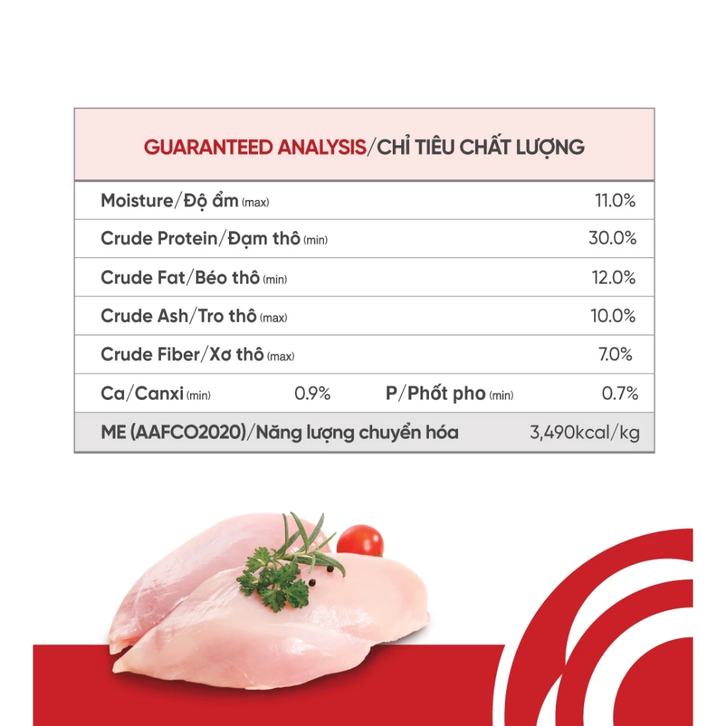 Thức ăn hạt JirehO vị Thịt Gà cho mèo 800g