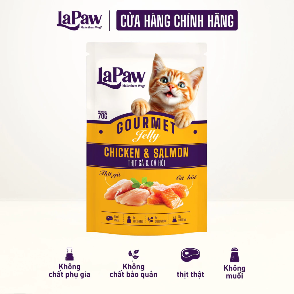 LaPaw Pate gói dạng thạch cho mèo mọi lứa tuổi 70G
