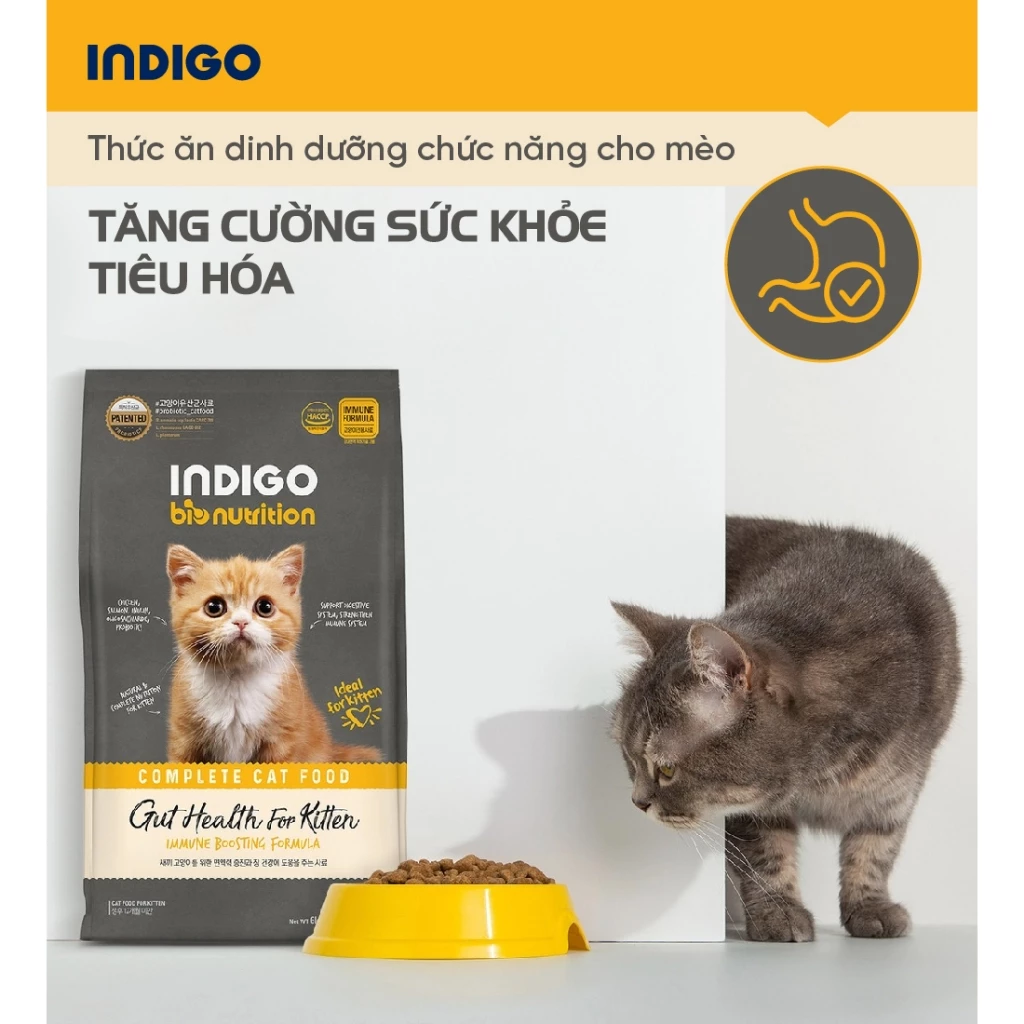 Thức ăn dinh dưỡng cho Mèo Con INDIGO Tăng Cường Tiêu Hóa 2kg
