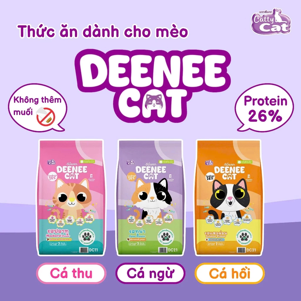 Thức ăn hạt khô cho mèo trưởng thành Dee Nee Cat vị Ngừ 400g