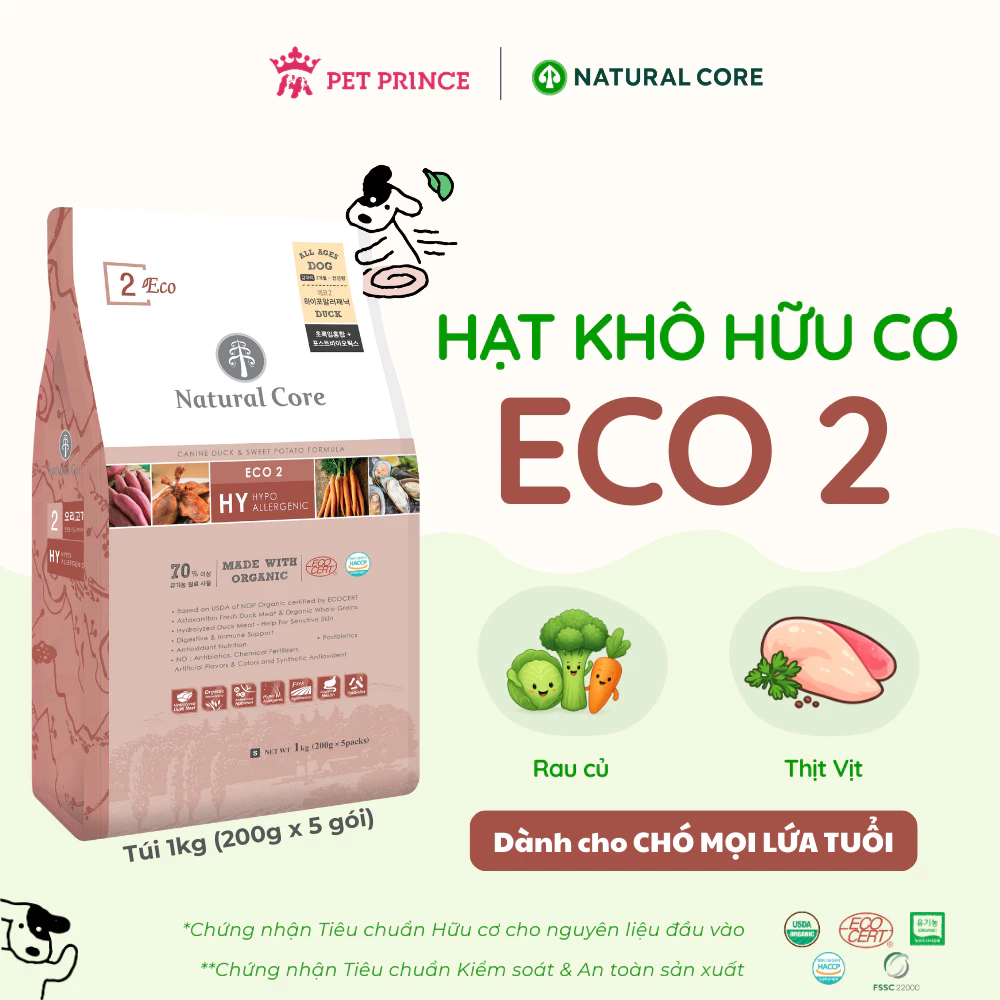 Thức ăn cho chó Natural Core ECO2 Thịt Vịt 1kg