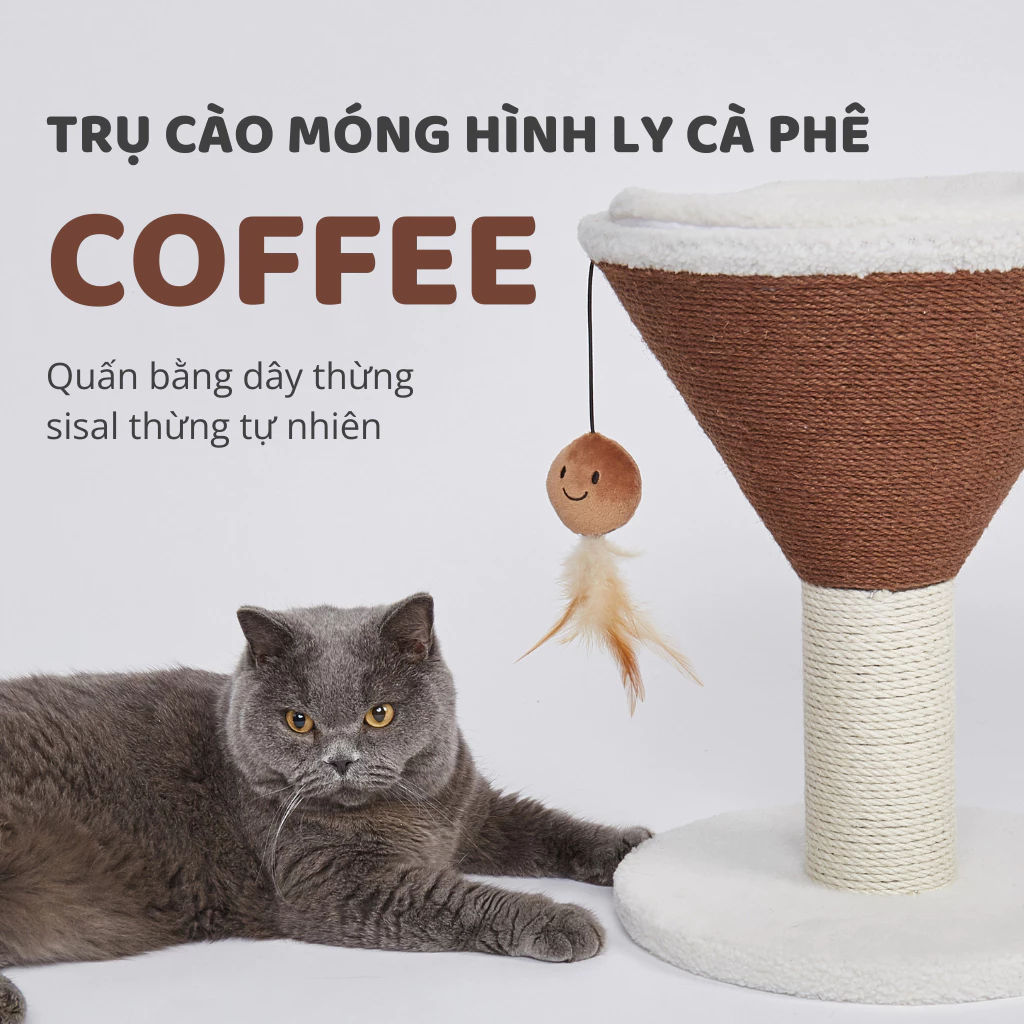 Trụ cào móng mèo Ly Cà Phê FOFOS