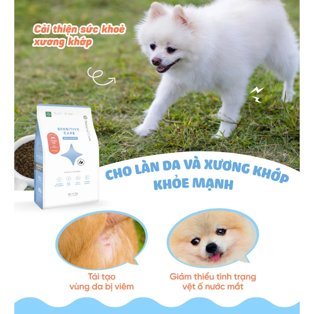 Thức ăn cho chó Natural Core Bị Dị Ứng 800g (Mealworm)