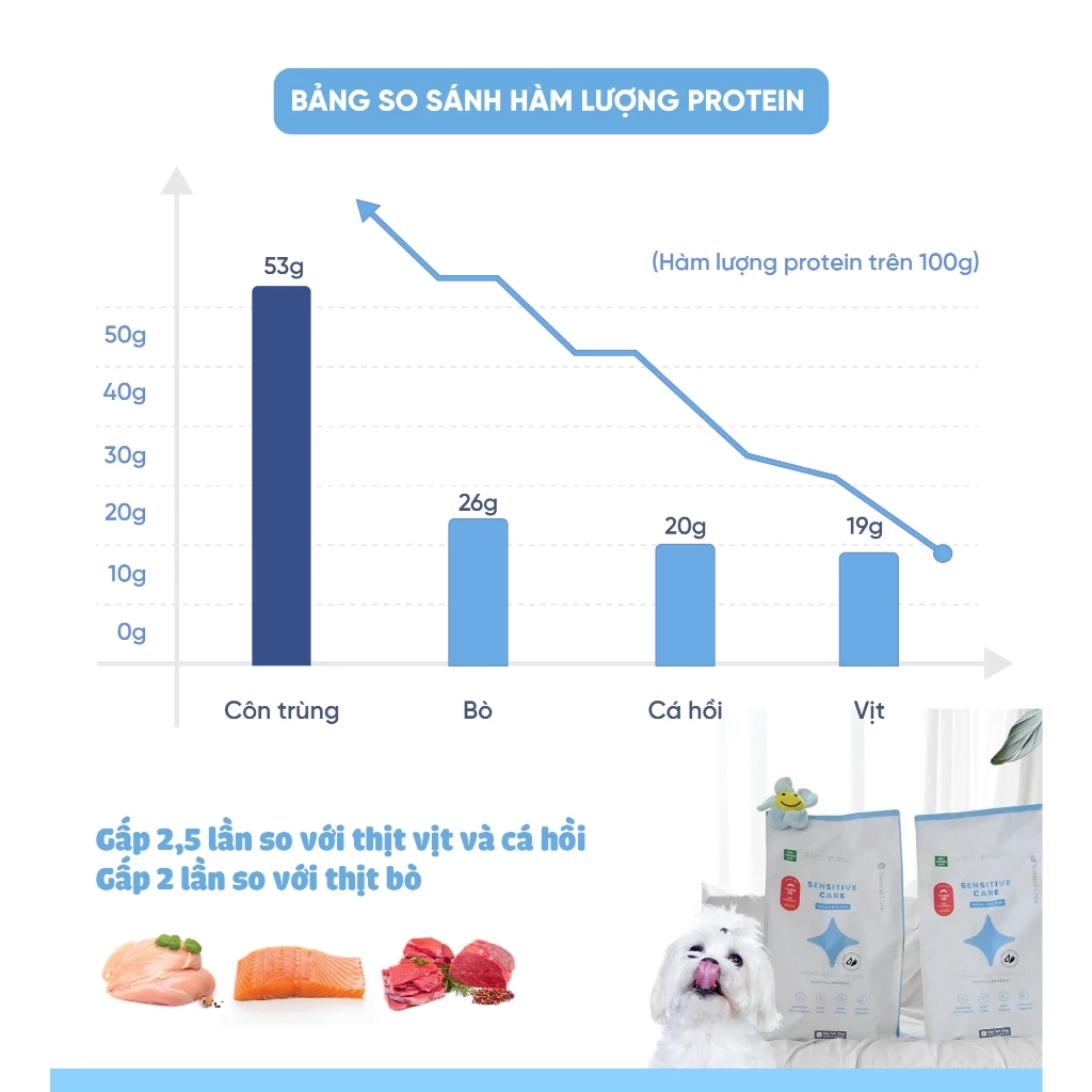 Thức ăn cho chó Natural Core Bị Dị Ứng 800g (Mealworm)