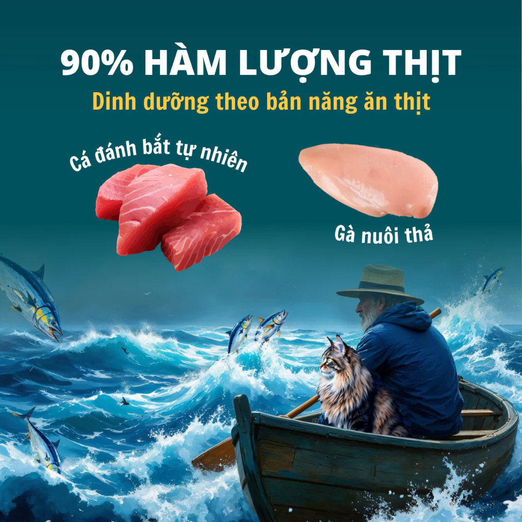 Thức ăn hạt cho mèo mọi lứa tuổi BITE OF WILD FARM vị Cá Ngừ 1,5kg