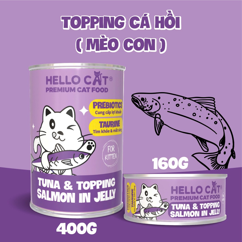 Pate cho mèo Hello Cat lon 400g