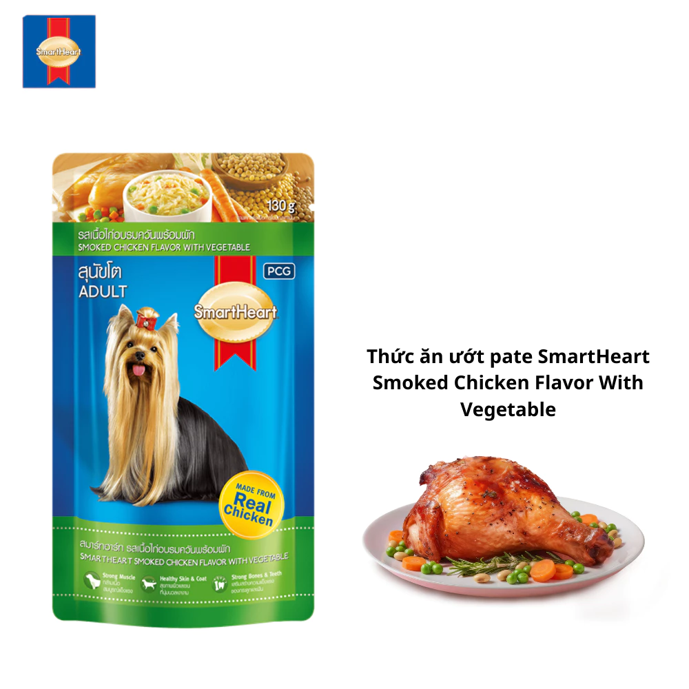 Pate cho chó trưởng thành SmartHeart gói 130g