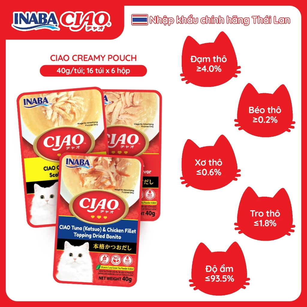 Pate cho mèo INABA CIAO gói 40g