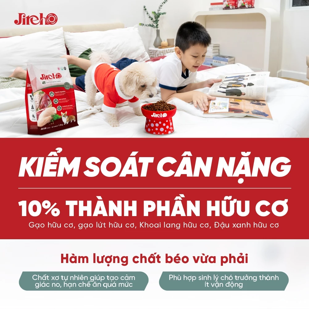 Thức ăn JirehO Thịt Vịt cho chó 1,2kg