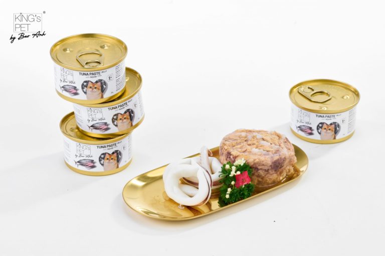 PATE LON CÁ NGỪ JELLY TOPPING MỰC ỐNG KING'S PET BY BAO ANH 85G