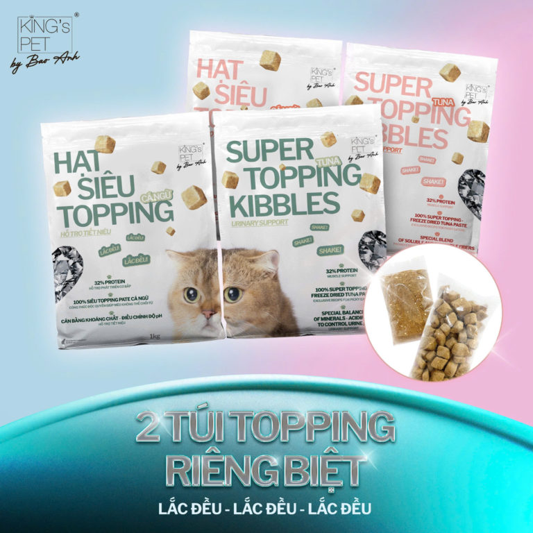 HẠT SIÊU TOPPING HỖ TRỢ TIẾT NIỆU CHO MÈO KING'S PET BY BAO ANH 1KG