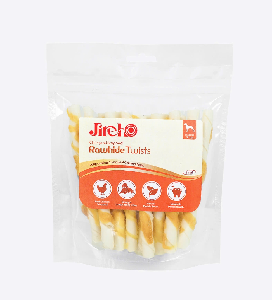 Thanh da bò xoắn quấn gà cỡ nhỏ