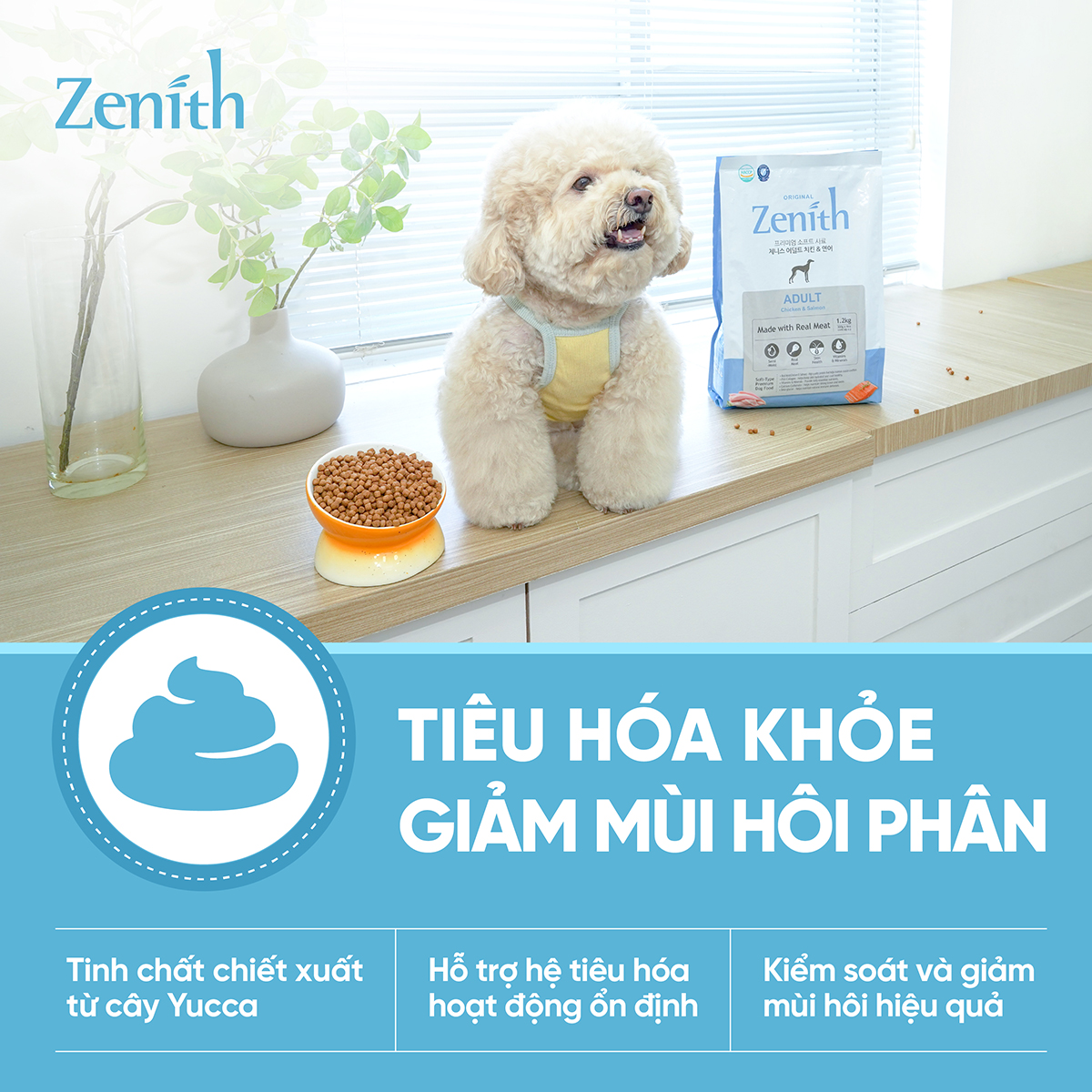 Thức ăn hạt mềm Zenith cho Chó Trưởng thành Thịt Gà & Cá Hồi