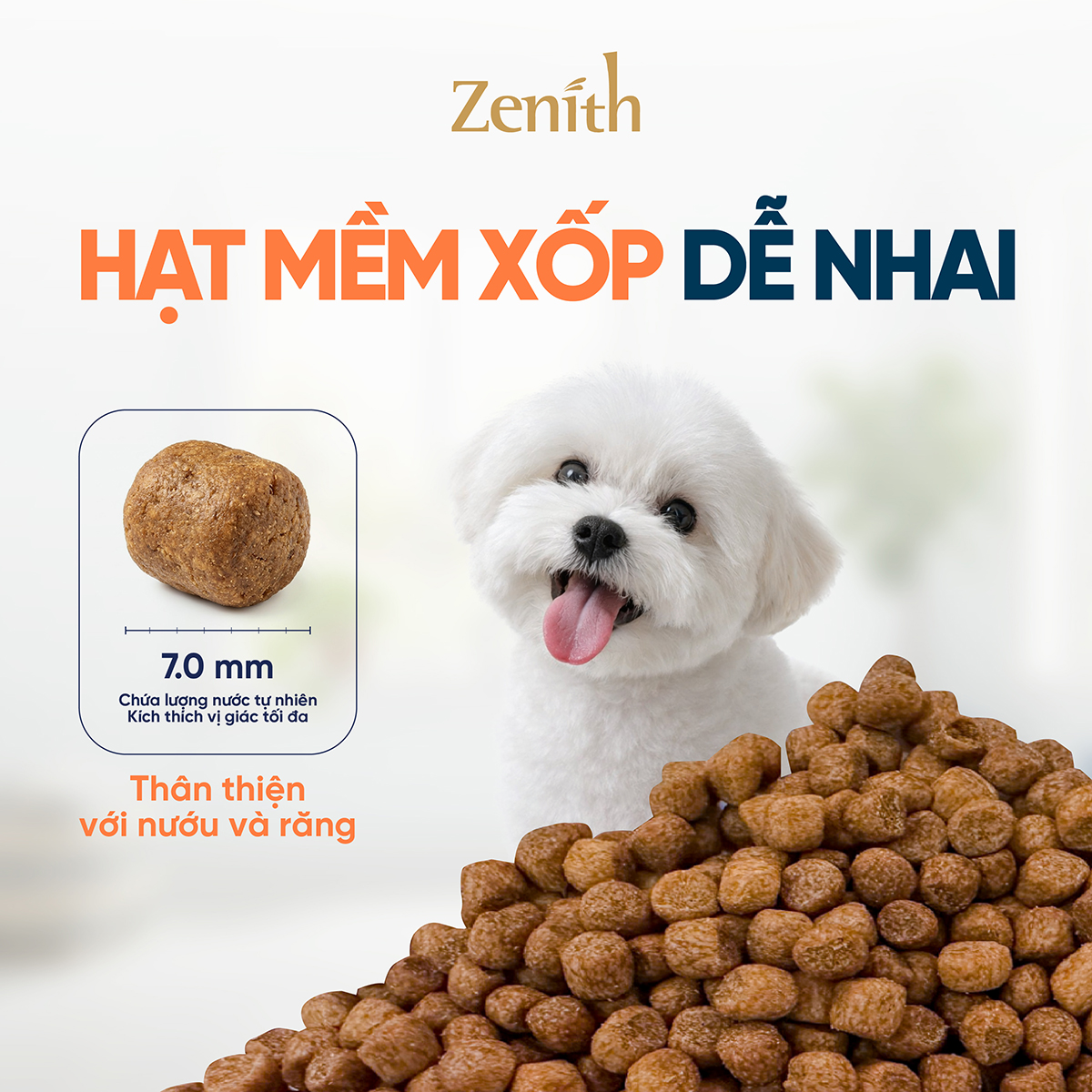 Thức ăn hạt mềm Zenith cho Chó mọi lứa tuổi Thịt Gà