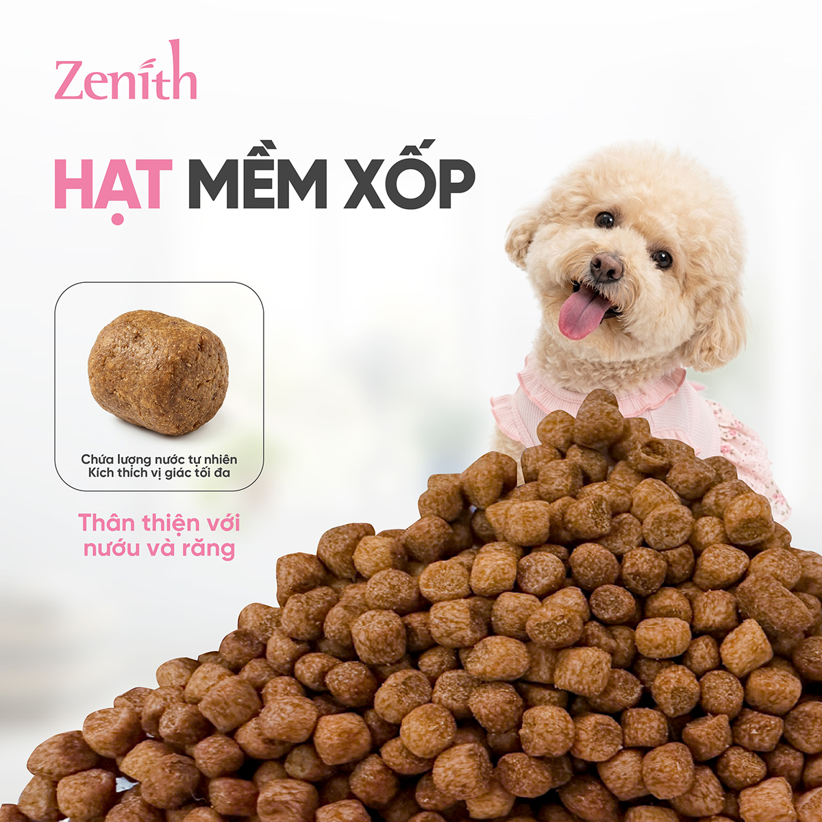 Thức ăn hạt mềm Zenith Chó Con vị Thịt Gà