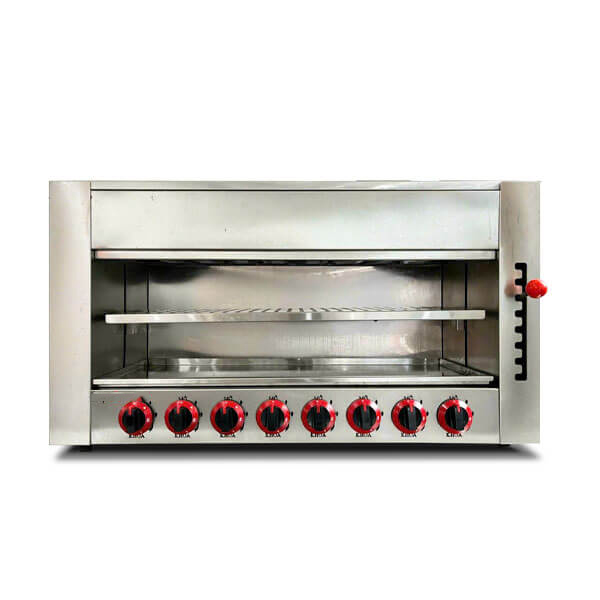 Lò nướng Salamander dùng gas 8 họng đốt