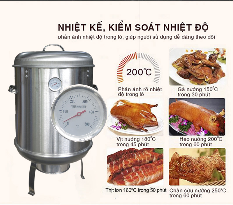 Lò quay vịt 40 inox mini (1-2 con)