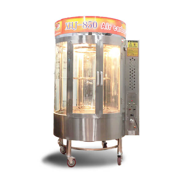 Lò quay vịt kính 850 tự xoay mẫu mới (2 cánh)