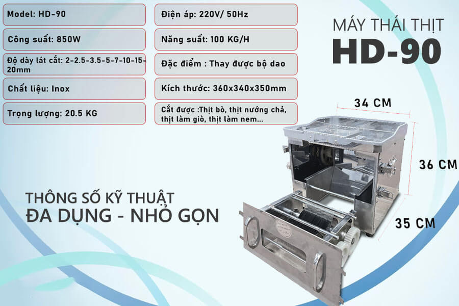 Máy Thái Thịt Tươi Sống HD-90
