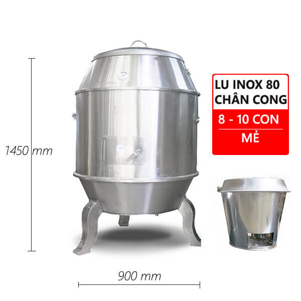 Lò quay vịt chân cong 80 Inox (8-12 con)