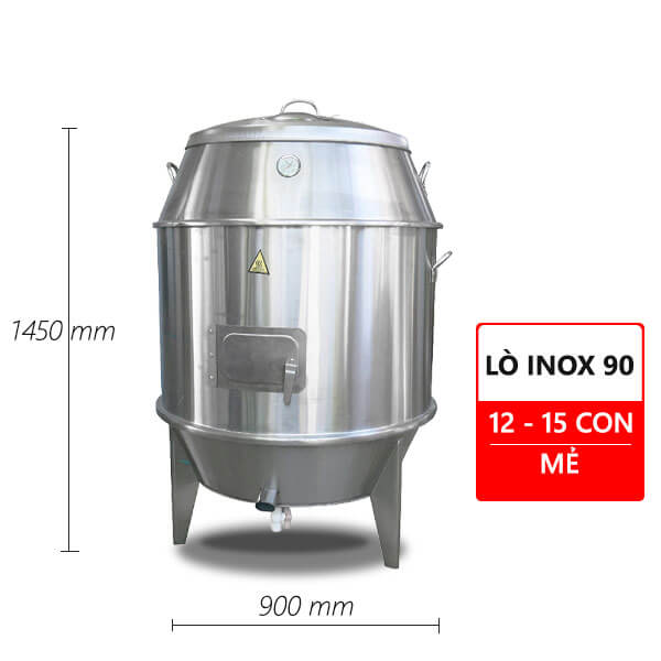 Lu quay gà vịt inox 90 cm (10 – 12 con)
